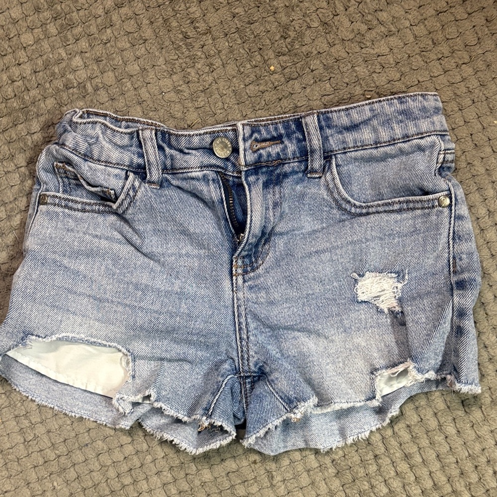Denim Blue Girls Shorts